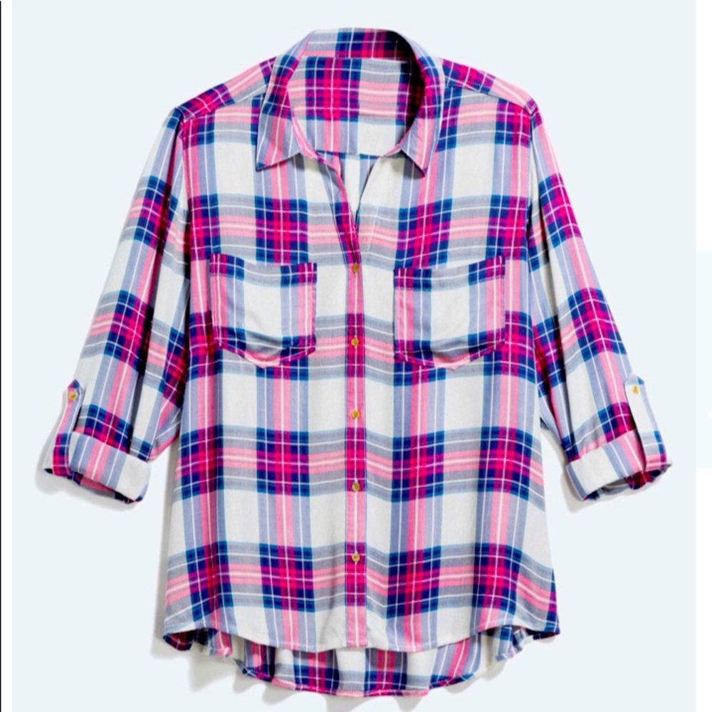 TINSEL: Hattie Two Pocket Button Down Top Size: Small